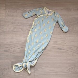 Copper Pearl Blue and Yellow Lighting Newborn Knotted Gown